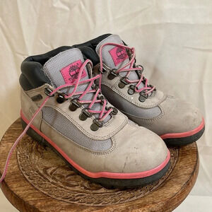 Big girl’s Timberland gray/pink hiking boots 4.5